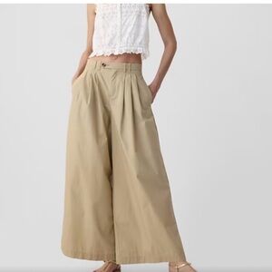 Gap x Doen wide leg 100% cotton khaki pants